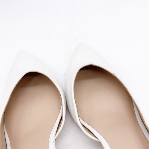 Stuart Weiztman White Leather Feminine Cutout Wedding Dress High Heels Size 7.5 - Picture 12 of 12